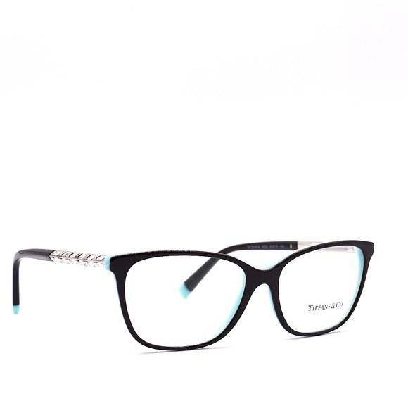 NEW TIFFANY&CO TF2215B 8055 BLACK ON TIFFANY BLUE EYEGLASSES FRAME - Picture 3 of 15